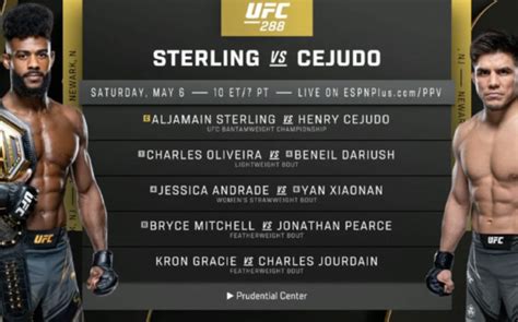 ufc 288 fight card times
